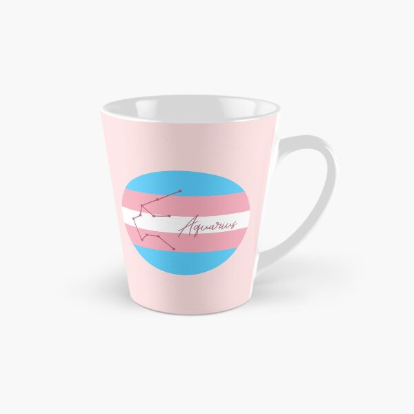 Item preview, Aquarius Zodiac Sign With Trans Pride Colours designed and sold by tinyteacups.