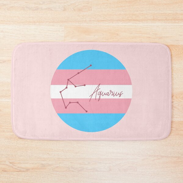 Item preview, Aquarius Zodiac Sign With Trans Pride Colours designed and sold by tinyteacups.