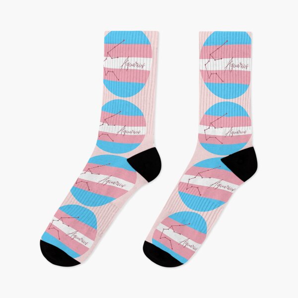 Item preview, Aquarius Zodiac Sign With Trans Pride Colours designed and sold by tinyteacups.