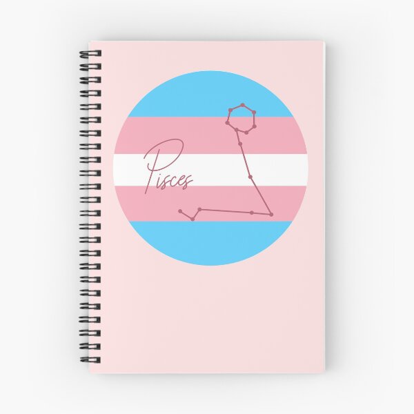 Item preview, Pisces Zodiac Sign With Trans Pride Colours designed and sold by tinyteacups.