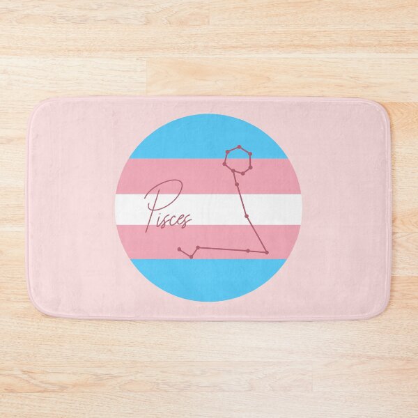 Item preview, Pisces Zodiac Sign With Trans Pride Colours designed and sold by tinyteacups.