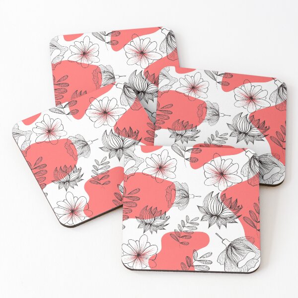 Item preview, Gradient lines, flowers in the forest, dry on a red-white pattern. designed and sold by Chamaiporn Pangtorn.