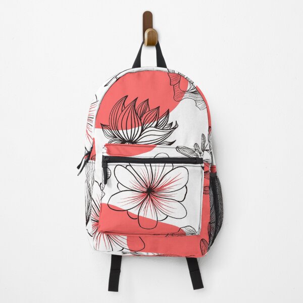 Item preview, Gradient lines, flowers in the forest, dry on a red-white pattern. designed and sold by Chamaiporn Pangtorn.