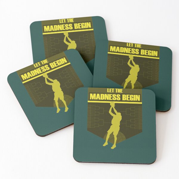 Item preview, Let the madness begin basketball Bring on the big tourney GREEN YELLOW designed and sold by friendly-fox.