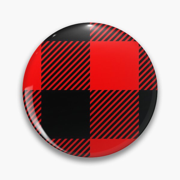 Item preview, Buffalo Plaid (Large Check) Black on Red designed and sold by Tree45.