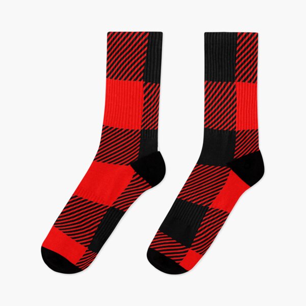 Item preview, Buffalo Plaid (Large Check) Black on Red designed and sold by Tree45.
