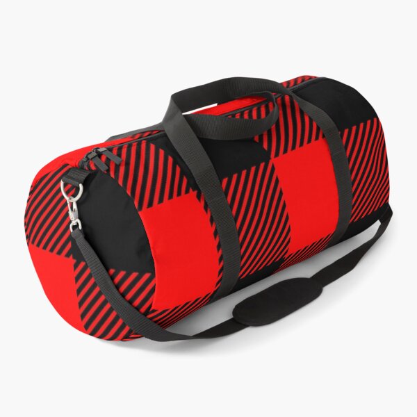 Item preview, Buffalo Plaid (Large Check) Black on Red designed and sold by Tree45.