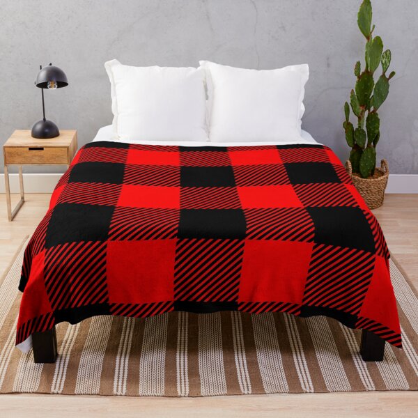 Item preview, Buffalo Plaid (Large Check) Black on Red designed and sold by Tree45.