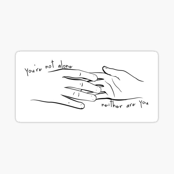 Vista previa del artículo con la obra «TLJ "no estás solo" Hand Touch», diseñado y vendido por jessbeees.