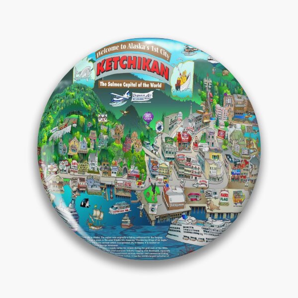 Item preview, Ketchikan Alaska Map designed and sold by Jon Hanley.