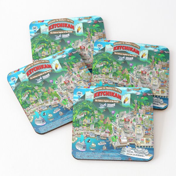 Item preview, Ketchikan Alaska Map designed and sold by Jon Hanley.