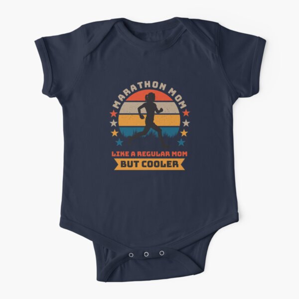 Marathon Mom - Like A Regular Mom But Cooler Short Sleeve Baby One-Piece