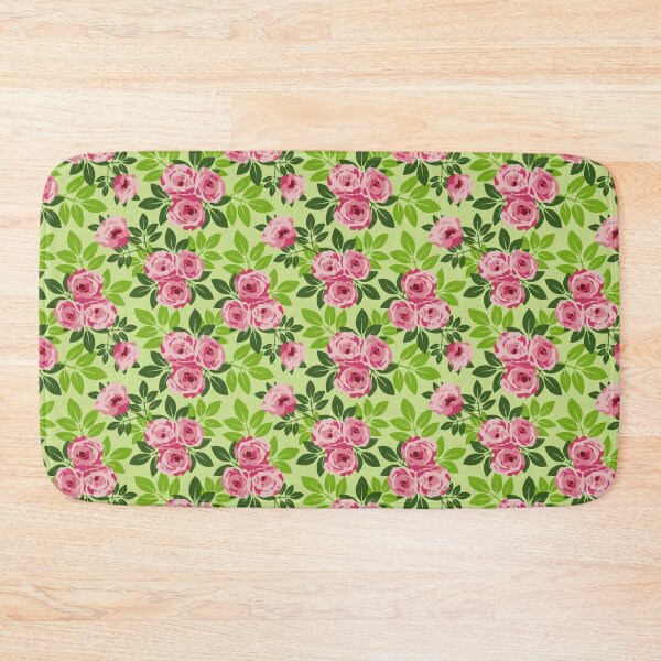 Item preview, Bright roses on a green background, floral pattern. designed and sold by floraaplus.