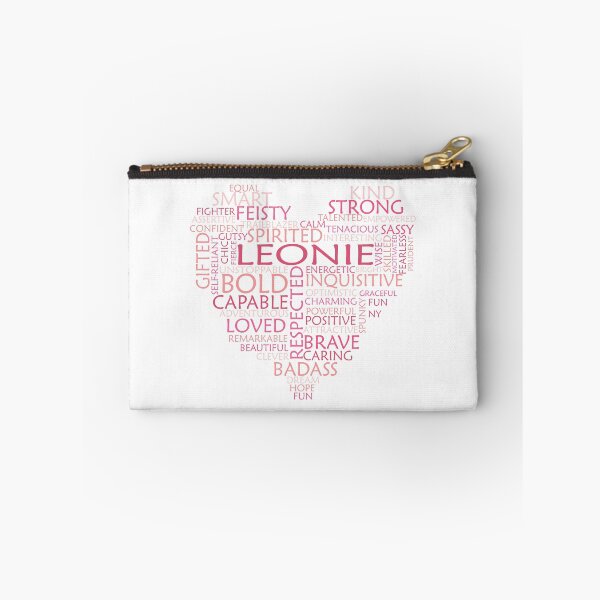 Item preview, Leonie heart word cloud shape name - pink, peach and light pink - female empowerment name personalised text - 0321 designed and sold by PrettyDesserted.