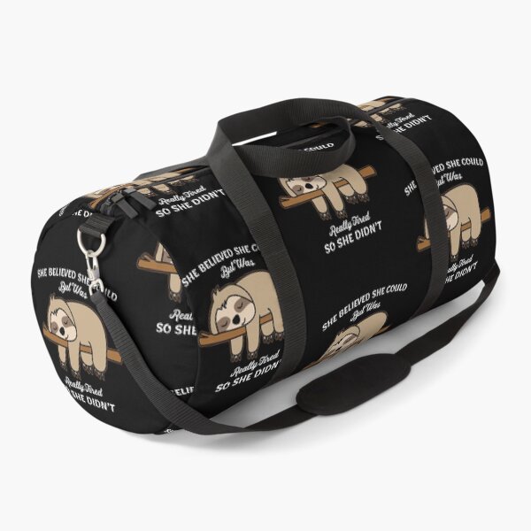Funny lazy sloth gift idea Duffle Bag