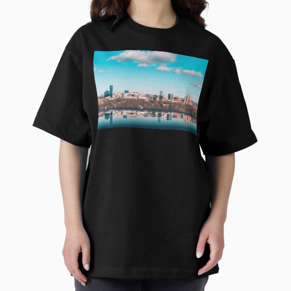 Reflecting on the Grand Rapids Skyline Oversized T-Shirt