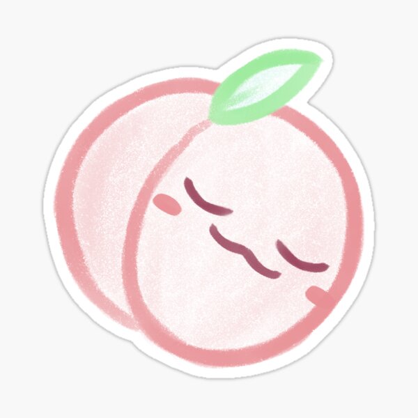 Sleeping Peach Sticker