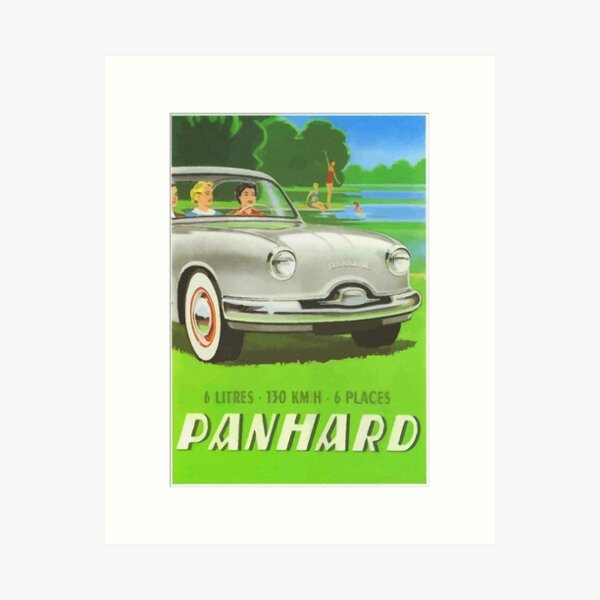 Vista previa del artículo con la obra «Coche clásico de los años cincuenta Panhard de Francia», diseñado y vendido por aapshop.