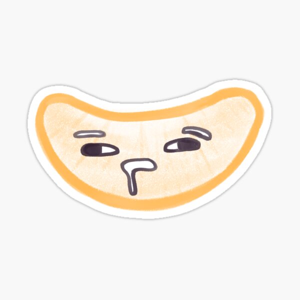 Drooling Orange Slice Sticker