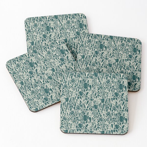 Item preview, Turquoise  Busy flower pattern  designed and sold by Becky876.