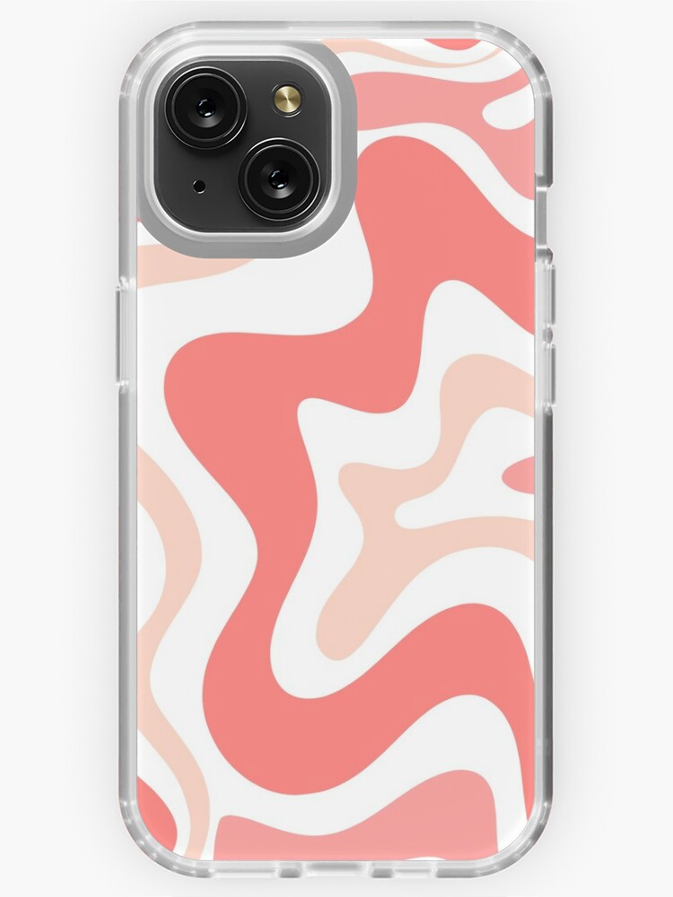 Retro Liquid Swirl Abstract in Soft Pink iPhone Case by Kierkegaard Design  Studio