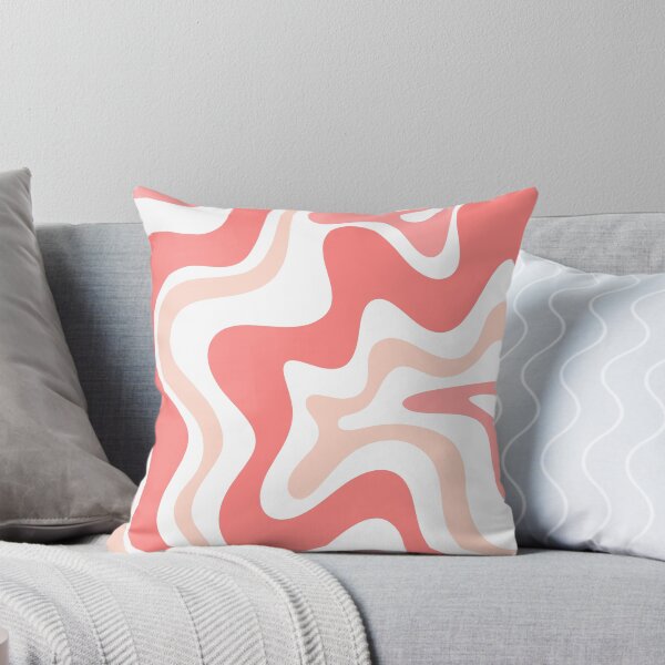 Item preview, Liquid Swirl Retro Abstract Pattern in Blush Pink Tones on White designed and sold by kierkegaard.