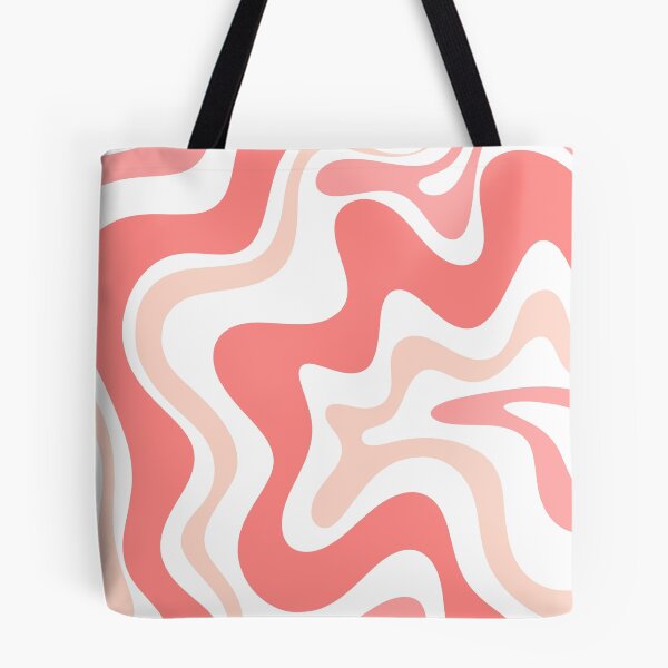 Item preview, Liquid Swirl Retro Abstract Pattern in Blush Pink Tones on White designed and sold by kierkegaard.