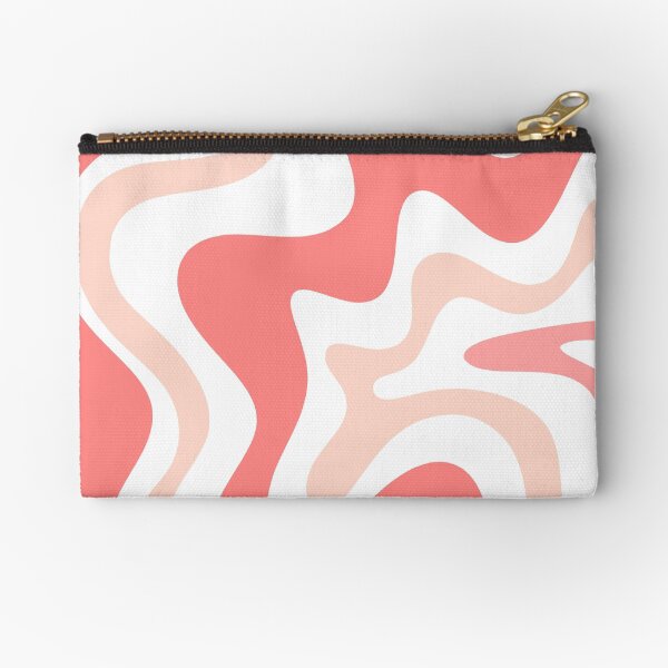 Item preview, Liquid Swirl Retro Abstract Pattern in Blush Pink Tones on White designed and sold by kierkegaard.