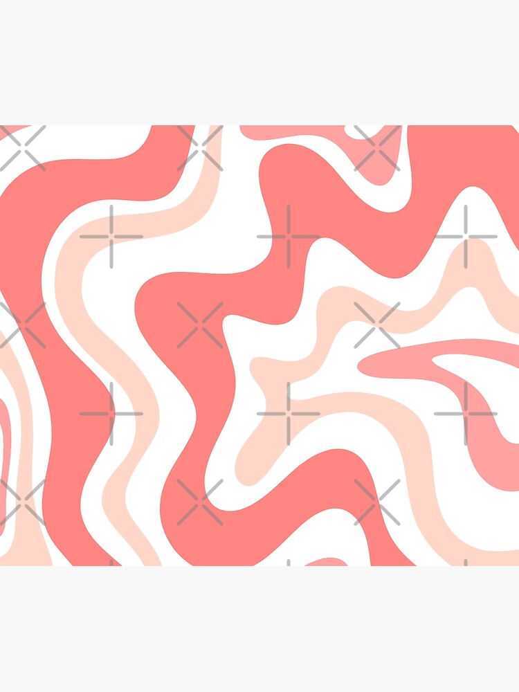 Retro Liquid Swirl Abstract in Soft Pink Yoga Mat by Kierkegaard