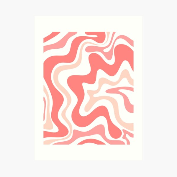 Aesthetic Vsco Pink White Pattern Art Print