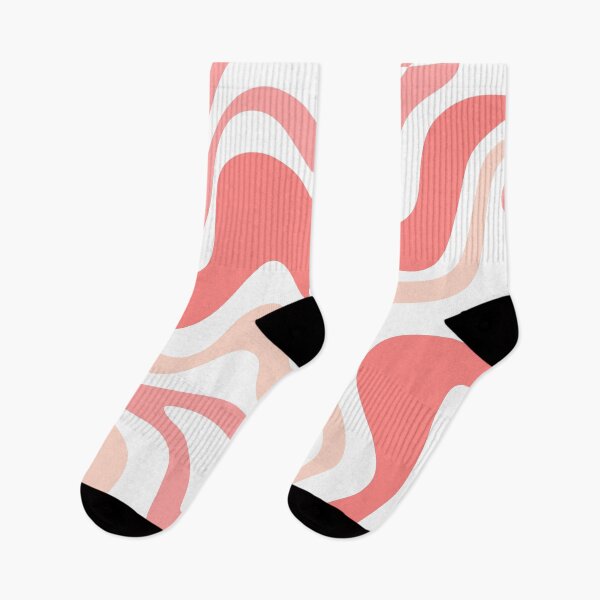 Item preview, Liquid Swirl Retro Abstract Pattern in Blush Pink Tones on White designed and sold by kierkegaard.