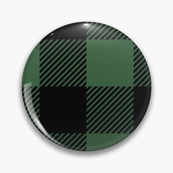 Item preview, Buffalo Plaid (Large Check) Black on Hunter Green designed and sold by Tree45.