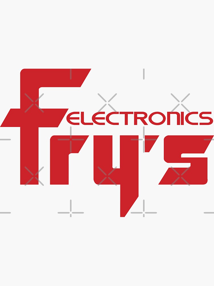 "Fry's Electronics Store retro and nostalgic" Sticker for Sale by