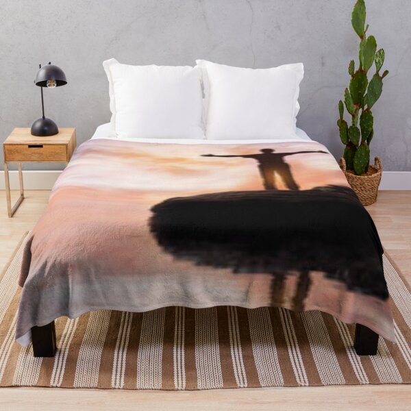Item preview, A Reflection Showing Gratitude Man Standing Over Lake Watching Sunset Pastel Sky With Wide Open Arms designed and sold by NadeenInspires.