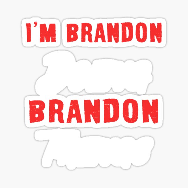 Brandon Custom Text Birthday Name' Sticker