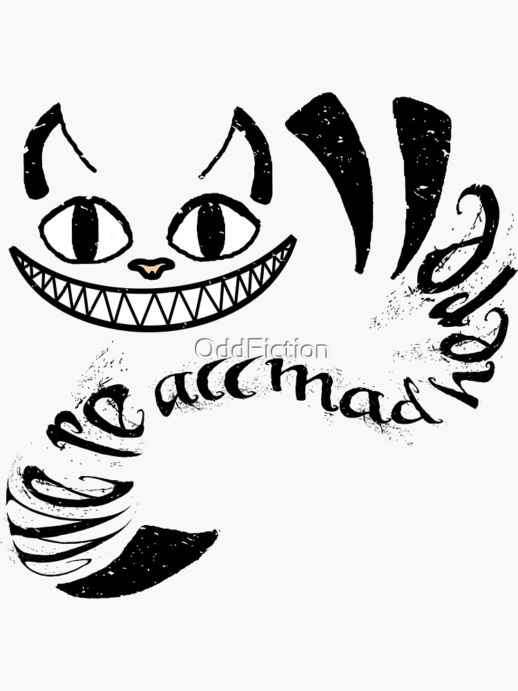 Cheshire Cat - We're all mad here | Sticker