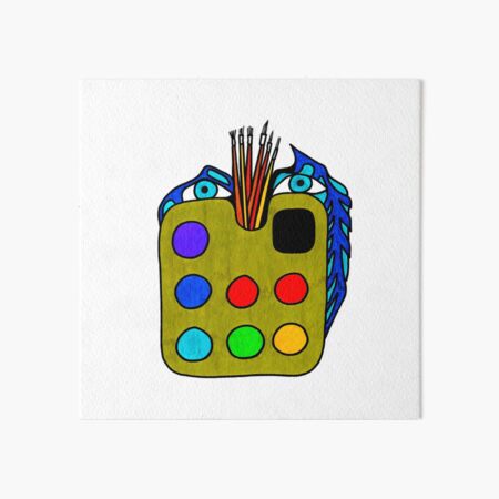 'The Pallette' (inspired by Self Portrait Saint Remy by Van Gogh Art Board Print