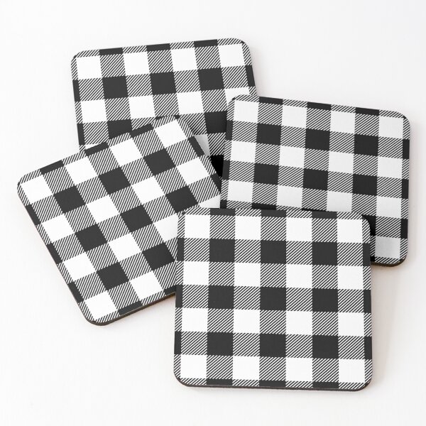 Artikelvorschau, Buffalo Plaid (Schwarz auf Weiß) mittleres Karo entworfen und verkauft von Tree45.