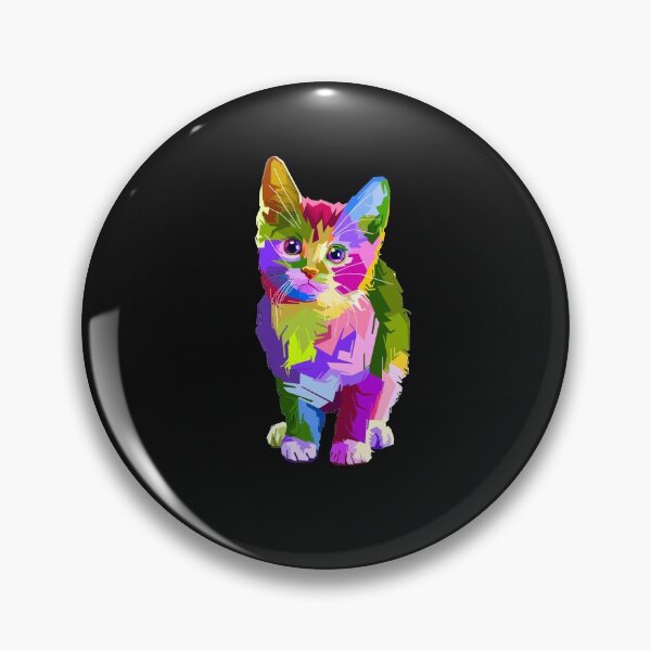 Item preview, Artistic colourful cat designed and sold by ArtHeaven6.