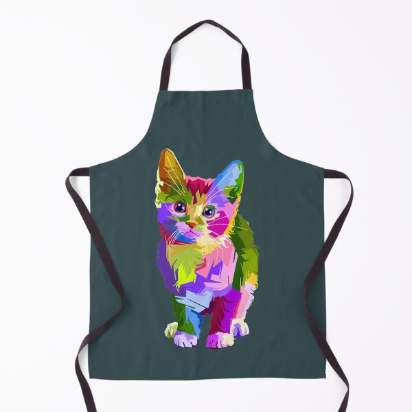 Item preview, Artistic colourful cat designed and sold by ArtHeaven6.