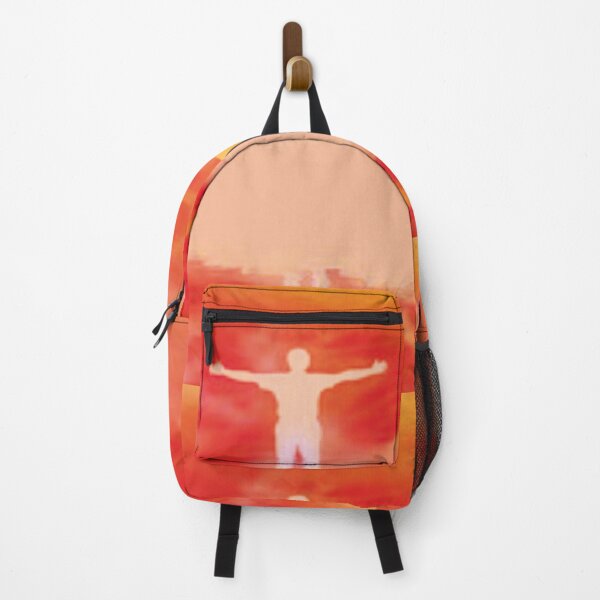 Item preview, A Reflection Showing Gratitude Man Standing Over Lake Watching Sunset Luminous Sky With Wide Open Arms designed and sold by NadeenInspires.