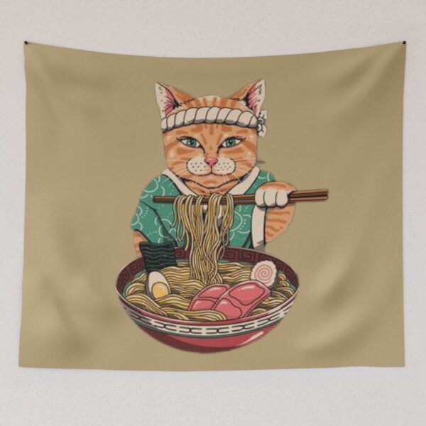 Item preview, Cat eating Ramen designed and sold by Tarun Bisht.