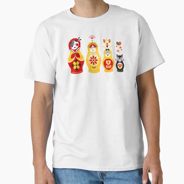 Item preview, Russische Nesting Dolls - Gelb & Rot designed and sold by Cat Coquillette.