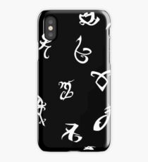 shadowhunters runes B&W iPhone Case/Skin