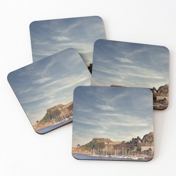 Item preview, Old fortress and port with yachts Corfu Greece designed and sold by goceris.
