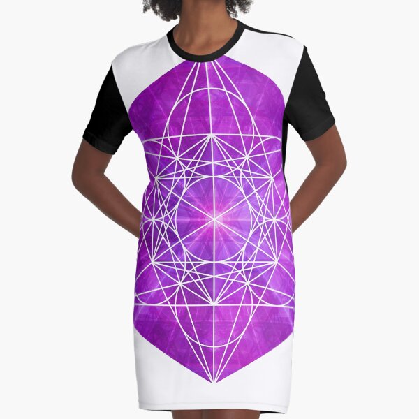 Mew's Sacred Energy [Close] | Metatron Sacred Geometry Sticker Graphic T-Shirt Dress
