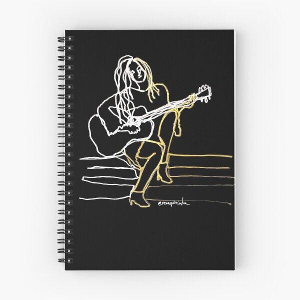 Item preview, Woman playing guitar, musician ambidextrous line drawing designed and sold by orangerinka.