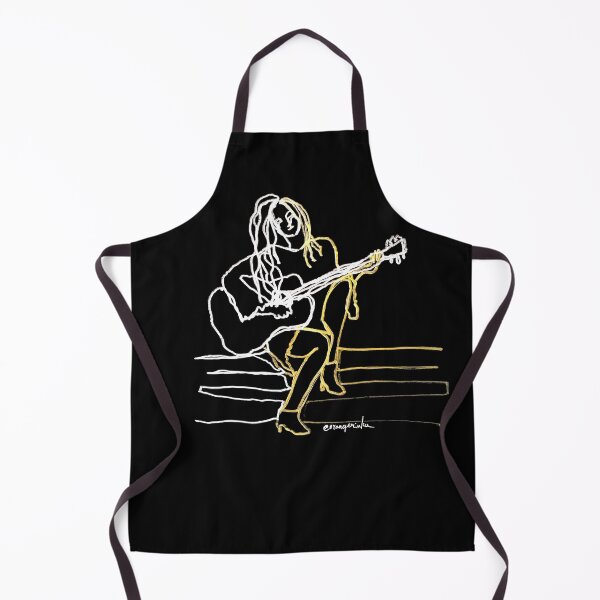 Item preview, Woman playing guitar, musician ambidextrous line drawing designed and sold by orangerinka.