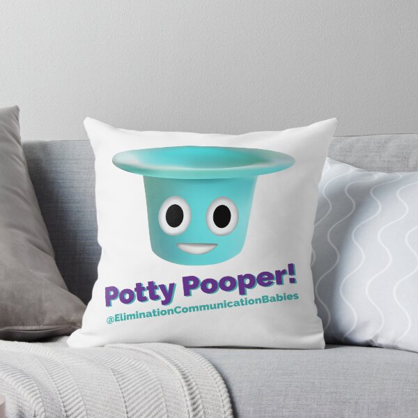 Potty Pooper Throw Pillow
