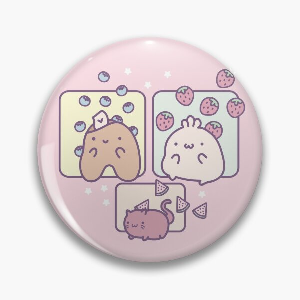 Aperçu de l'œuvre Bao Bing Mao Kawaii Cute Kid Cat Fraise Framboise Berry Melon créée et vendue par nanaminhae.